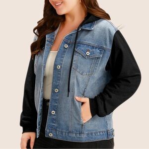 Bloomchic hooded demon jacket with Black sleeves